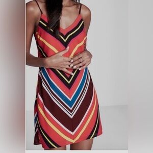 Express Vibrant Chevron Striped dress